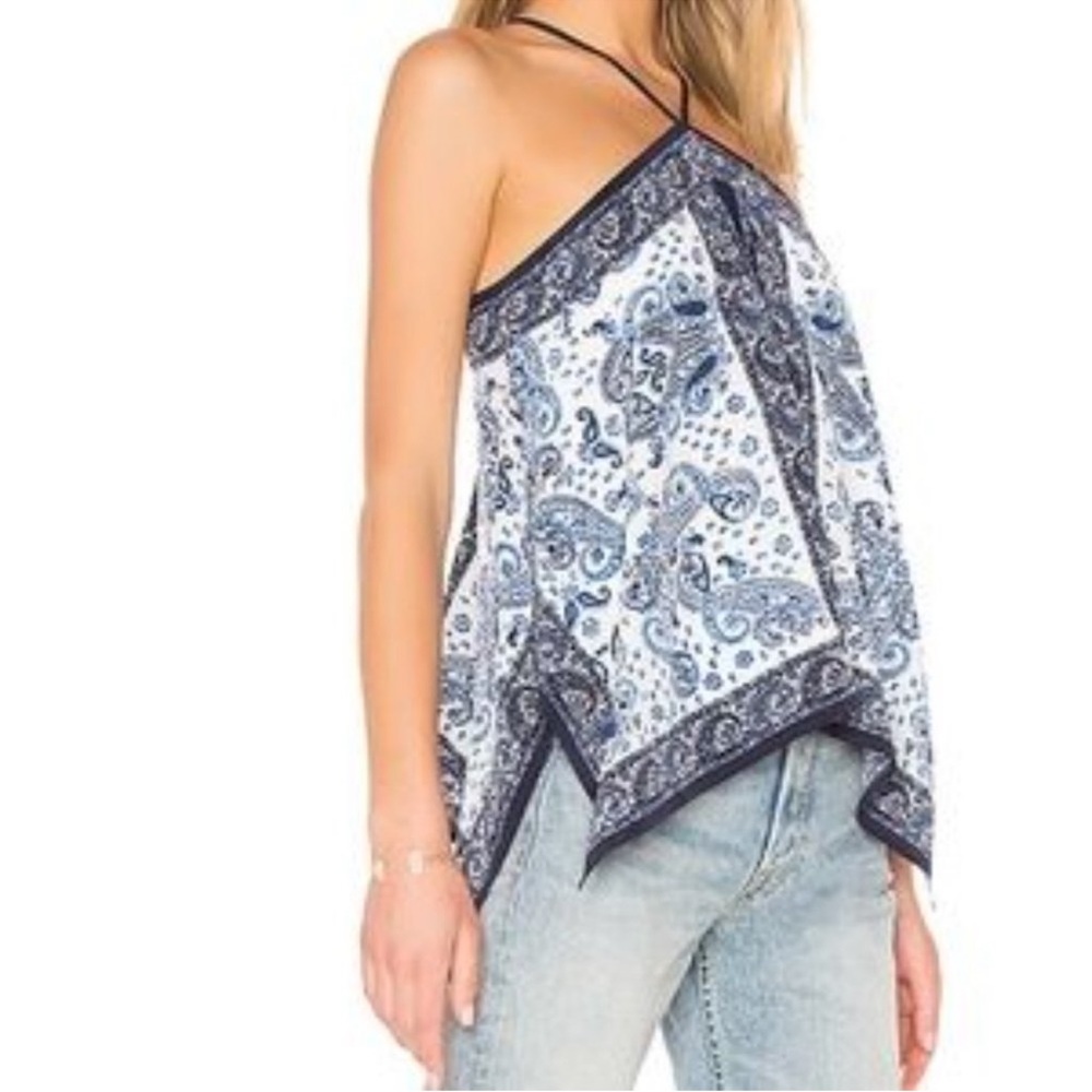 Silk Paisley Y2K Bandana Women's Top